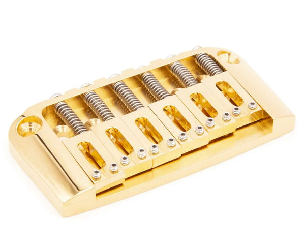 Hipshot Ibanez Gibraltar Replacement Hi-Mass Bridge 6-String, GOLD 4IBG06G