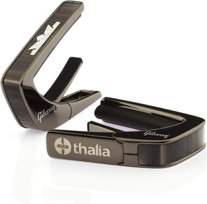 Thalia X Gibson Guitars Mother of Pearl Crown Capo, Black Chrome