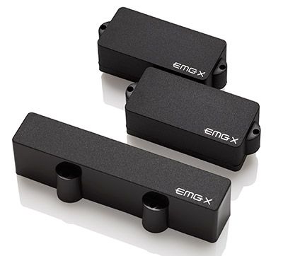 EMG PJX Set X-Series Active Ceramic PJ Precision/Jazz Bass Pickup Set - Black