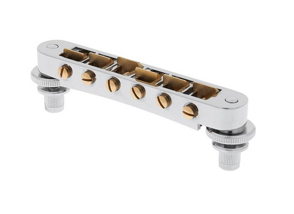 Schaller Germany GTM Tune-O-Matic Bridge with M5 Studs/Inserts, CHROME