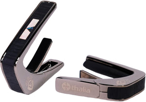 Thalia X Guild Guitars Ebony Inked with V-Block Marker Capo, Black Chrome