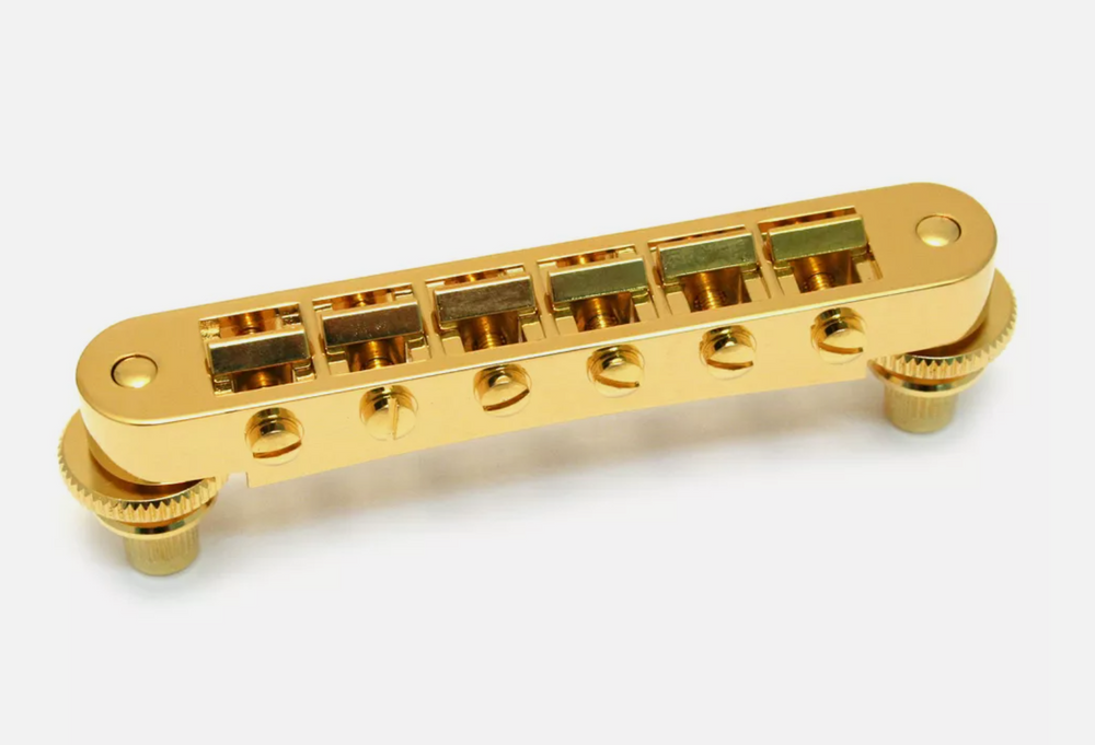 Schaller Germany GTM Tune-O-Matic Bridge with M5 Studs/Inserts, GOLD