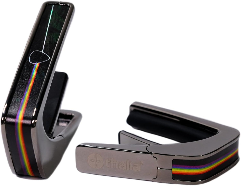 Thalia Deluxe Series Guitar Capo - Dark Side of Pearl, Black Chrome