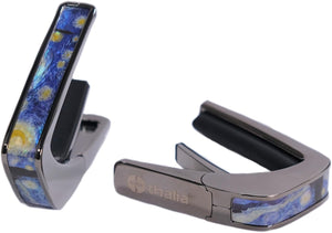 Thalia Deluxe Series Guitar Capo - Starry Night, Black Chrome