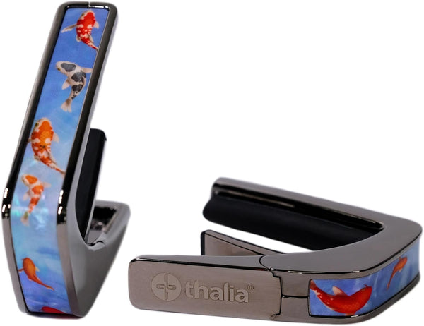 Thalia Deluxe Series Guitar Capo - Koi Pond of Pearl, Black Chrome
