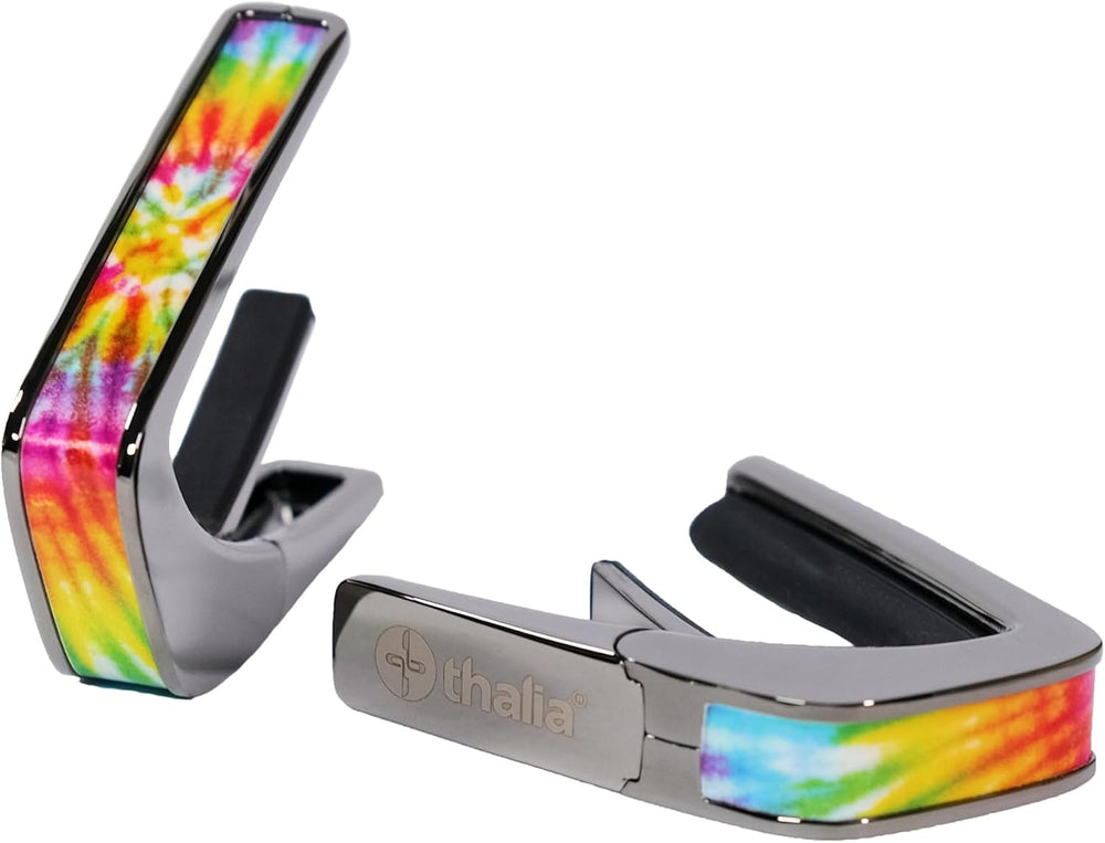 Thalia Deluxe Series Guitar Capo - Pearl Tie-Dye, Black Chrome