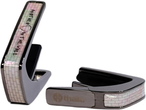 Thalia Deluxe Series Guitar Capo - The Wall of Pearl, Black Chrome