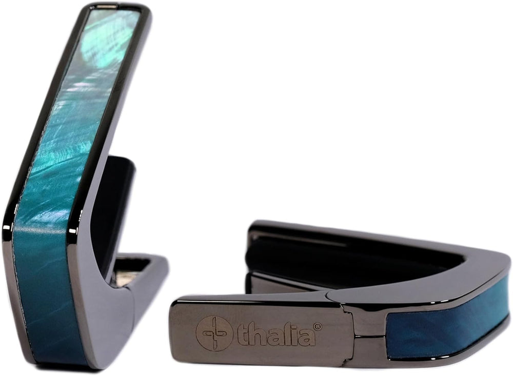 Thalia Deluxe Series Guitar Capo - Azure Seas, Black Chrome