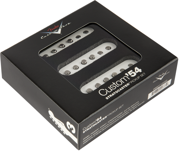 Genuine Fender Custom Shop '54 Stratocaster Strat Guitar Pickups Set - WHITE