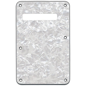 Genuine Fender Strat/Stratocaster Backplate - WHITE PEARL MOTO, 099-1323-000