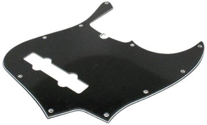 Genuine Fender Modern Pickguard, 5-String Jazz Bass, 10-Hole - Black 3-Ply