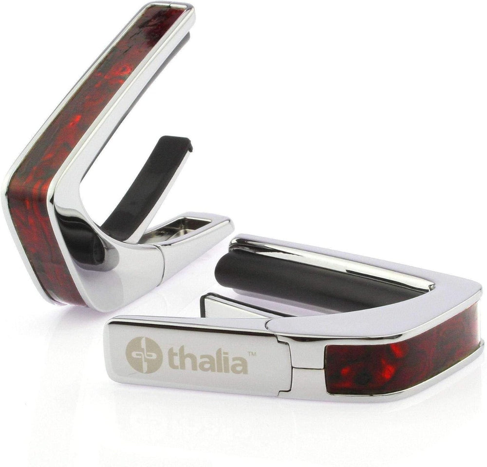 Thalia Shell Collection Guitar Capo - Crimson Paua Inlay, Chrome