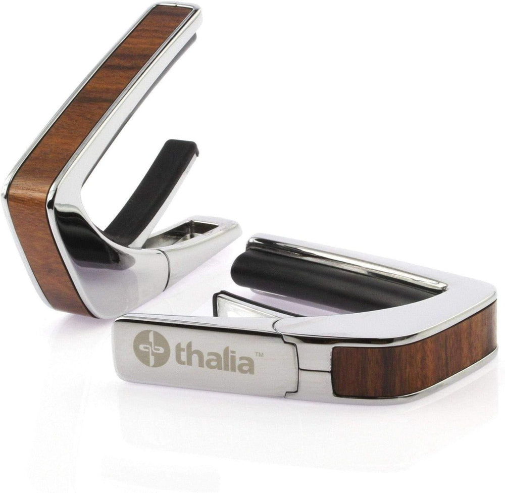 Thalia Wood Collection Guitar Capo - Santos Rosewood Inlay, Chrome