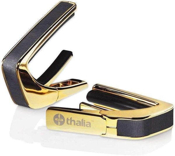 Thalia Shell Collection Guitar Capo - Ebony Inked Inlay, 24k Gold