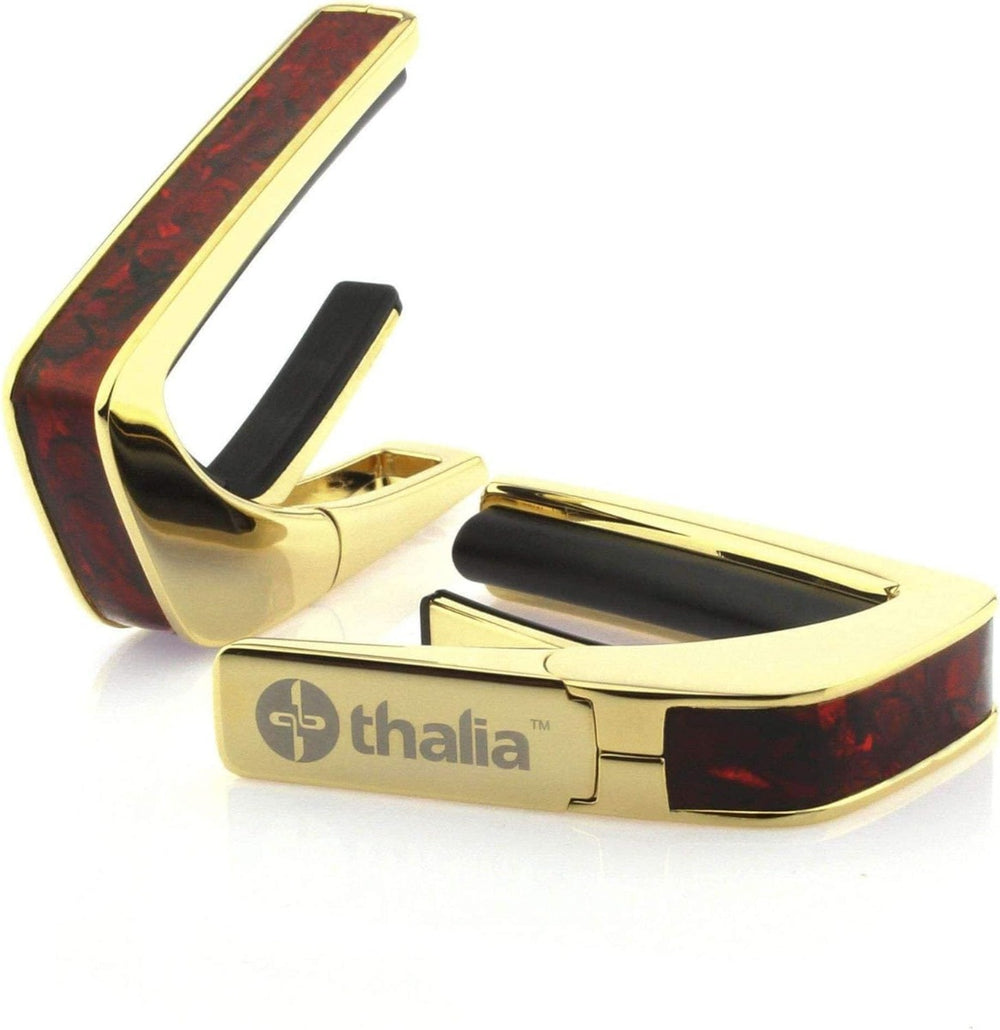 Thalia Shell Collection Guitar Capo - Crimson Paua Inlay, 24k Gold