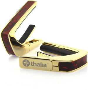 Thalia Shell Collection Guitar Capo - Crimson Paua Inlay, 24k Gold