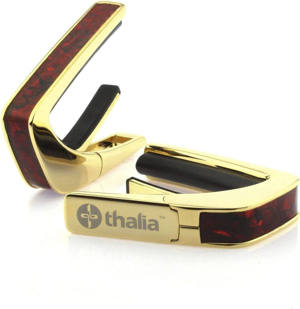 Thalia Shell Collection Guitar Capo - Crimson Paua Inlay, 24k Gold