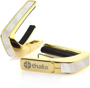 Thalia Shell Collection Guitar Capo - White Mother of Pearl, 24k Gold