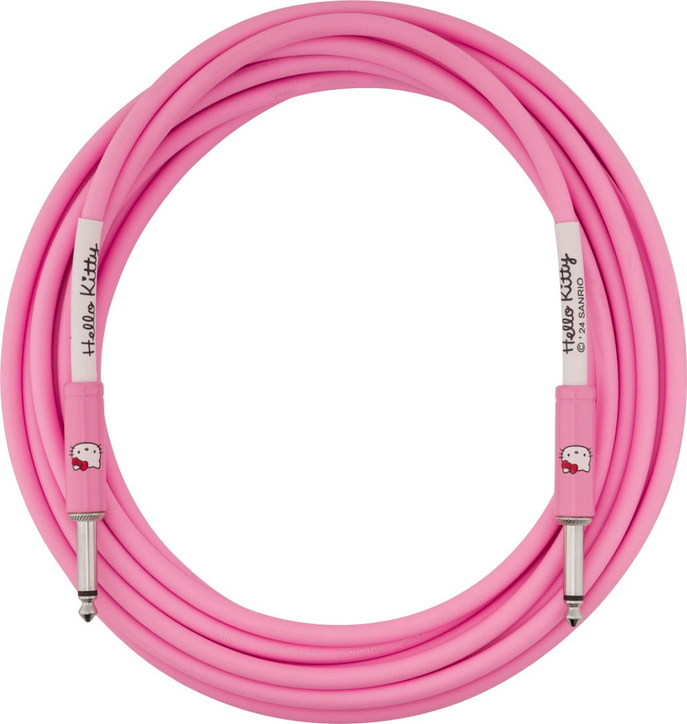 Fender X Hello Kitty Official 10' ft Instrument/Guitar Cable, Pink