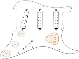 920D Fiesta Polyphonics WHITE Loaded Pickguard 7-Way/2-Toggle for Fender Strat