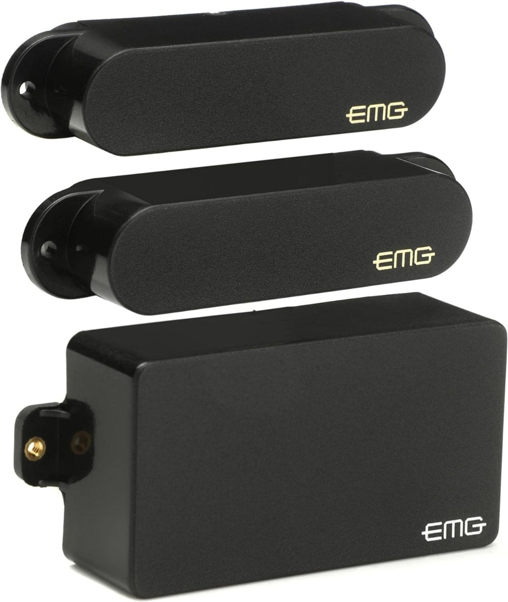 EMG SA/SA/81 Active Guitar Pickup Set for H/S/S Fender Strat/Stratocaster, Black