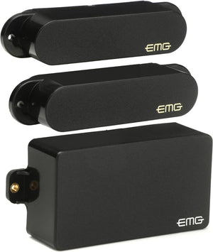 EMG SA/SA/81 Active Guitar Pickup Set for H/S/S Fender Strat/Stratocaster, Black