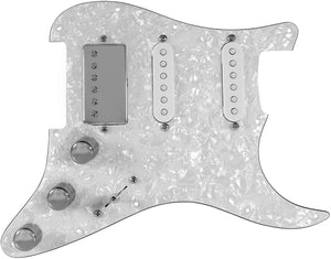 920D Custom Fiesta Pickups Loaded WHITE PEARL Pickguard for HSS Fender Strat