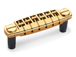 Schaller Germany Signum Wraparound Locking Guitar Bridge, GOLD w/Brass Saddles