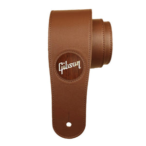 Thalia X Gibson Brown Italian Leather Guitar Strap w/ Rosewood Pearl Logo