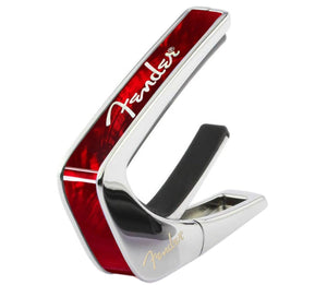 Thalia X Fender Guitar Capo - Chrome, Red Angel Wing, White Spaghetti Logo