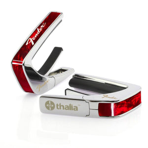 Thalia X Fender Guitar Capo - Chrome, Red Angel Wing, White Perine Logo