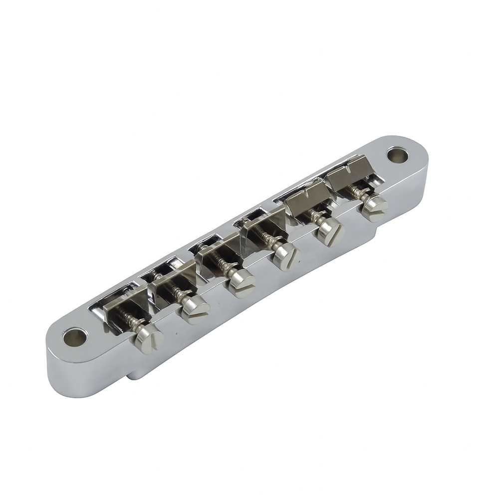 Advanced Plating ABR-1 Bridge w/ Plated Brass Saddles for Gibson, CHROME
