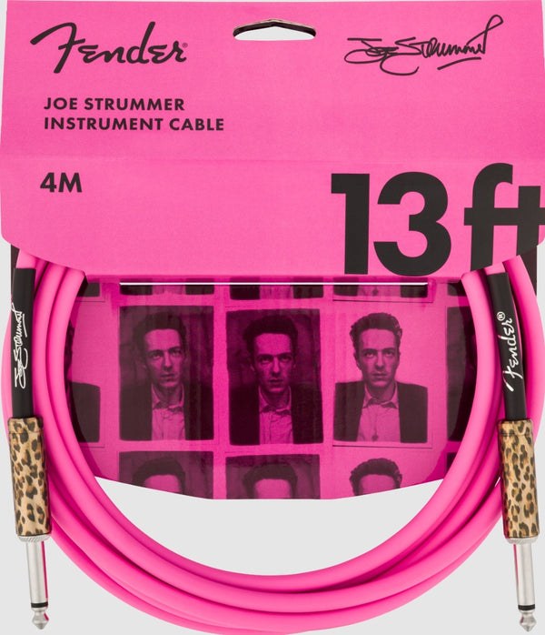 Fender Joe Strummer Signature Series 13' Instrument/Guitar Cable - Pink Leopard