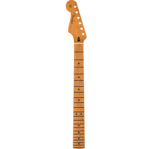 Fender LEFT-HANDED Satin Roasted Maple Strat Neck, 22 Jumbo, 12", Flat Oval