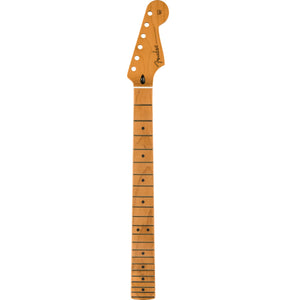 Fender Satin Roasted Maple Strat/Stratocaster Neck, 22 Jumbo, 12", Flat Oval