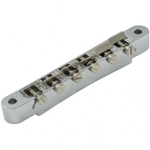 Advanced Plating ABR-1 Wired Bridge w/ Plated Brass Saddles for Gibson, CHROME