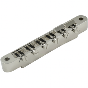 Advanced Plating ABR-1 Wired Bridge w/ Plated Brass Saddles for Gibson, NICKEL