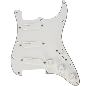 Lace Sensor Triple Gold Loaded Pickguard for Strat, WHITE, 21042