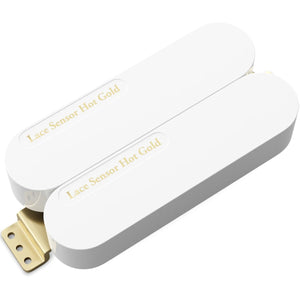 Lace Hot Gold Dually Humbucker 26.4k Bridge Pickup, White, 22061-01
