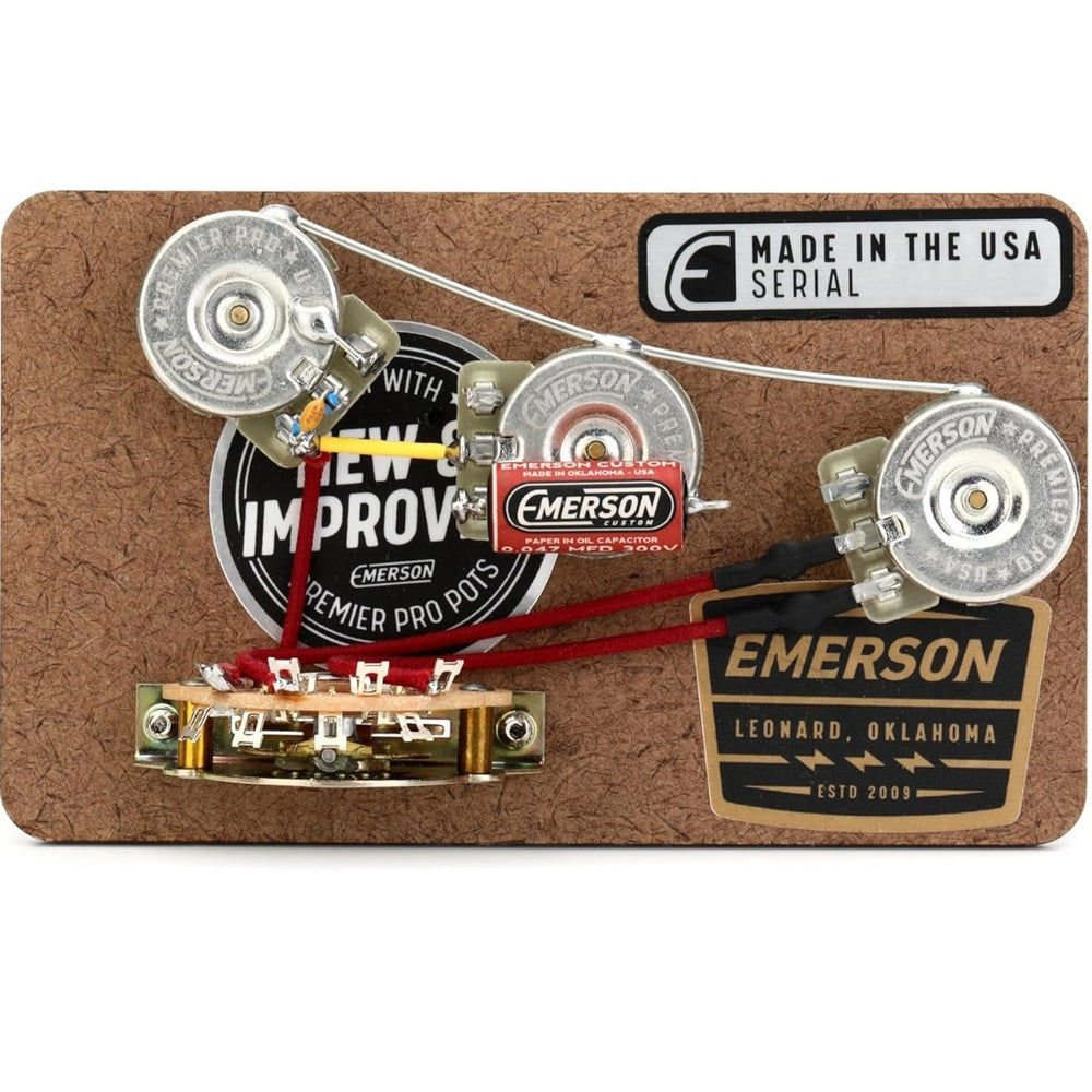 Emerson Custom USA Prewired Kit for 5-Way Blender Stratocaster w/ 250k Pots