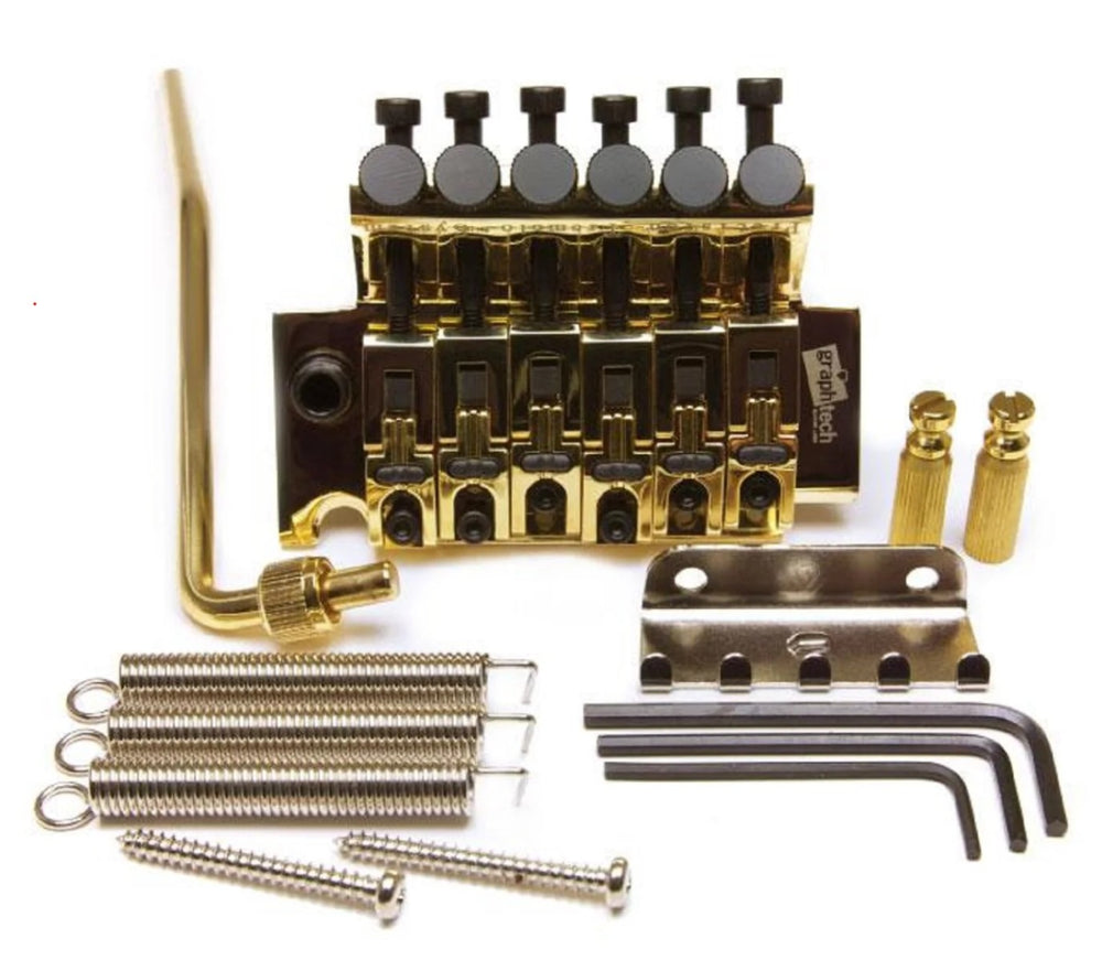 Graph Tech LB63 Floyd Rose Style Locking Bridge/Tremolo - GOLD, PS-0080-G0