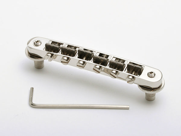 Goldo Tune-O-Matic Lowrider Bridge M4 2-29/32" bolts Spacing - NICKEL, HWGLN