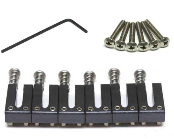 Graph Tech String Saver Elite 6-Saddle Set for Strat/Tele, 2-1/16" Spacing