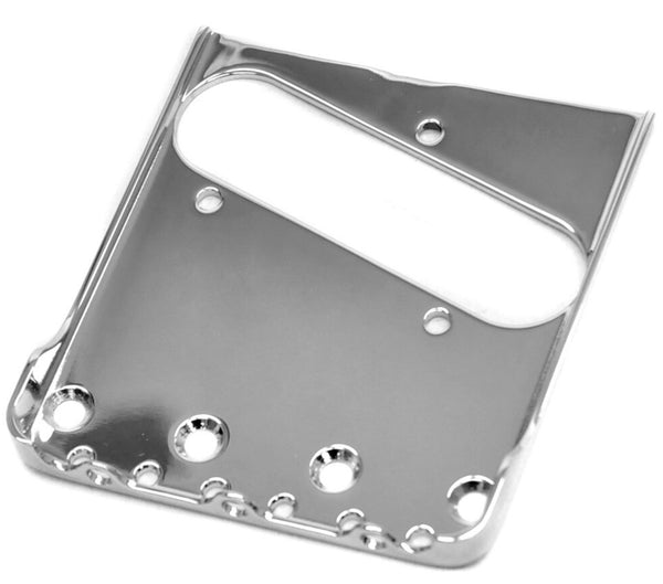 Advanced Plating NICKEL Bridge Plate with Bigsby Cut Back Wall for Telecaster