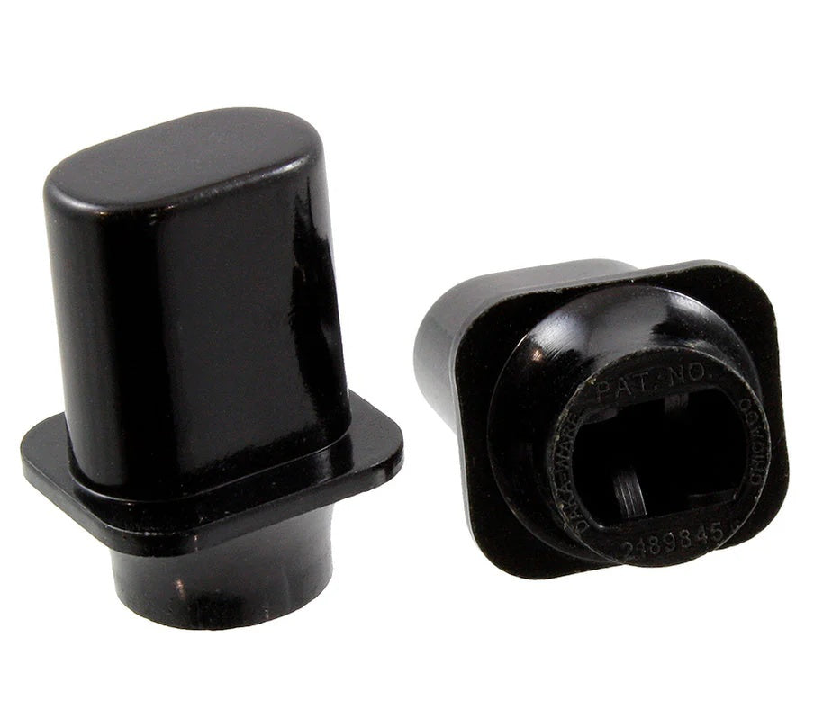 Allparts Top Hat Switch Knobs for Fender Tele, Oak Girgsby, CRL, BLACK, Set of 2