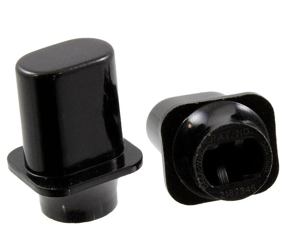 Allparts Top Hat Switch Knobs for Fender Tele, Oak Girgsby, CRL, BLACK, Set of 2