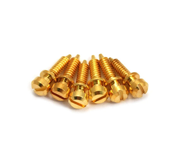Allparts GS-3370 Saddle Screws for Gibson ABR-1 Bridge, Gold (6)