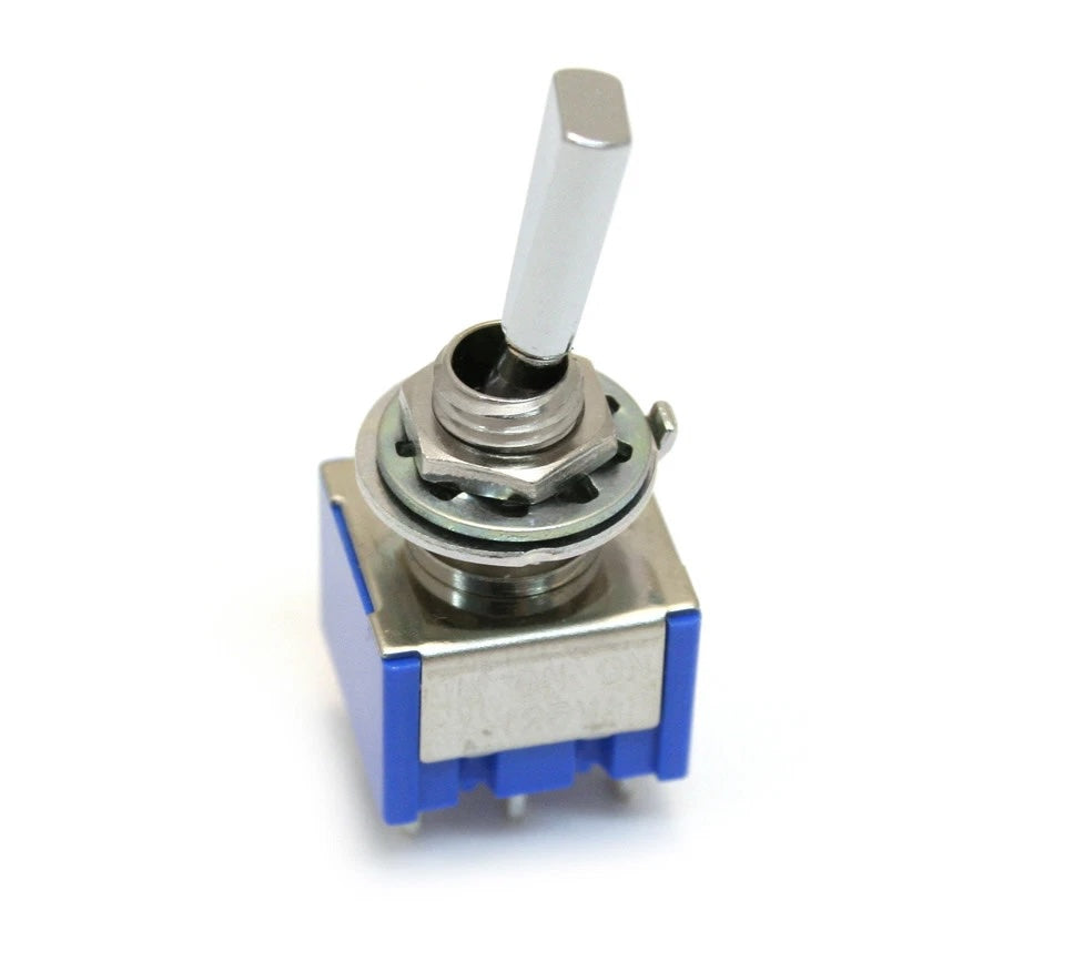 Allparts ON-ON-ON 3-way DPDT Mini Toggle Switch for Guitar/Bass, CHROME