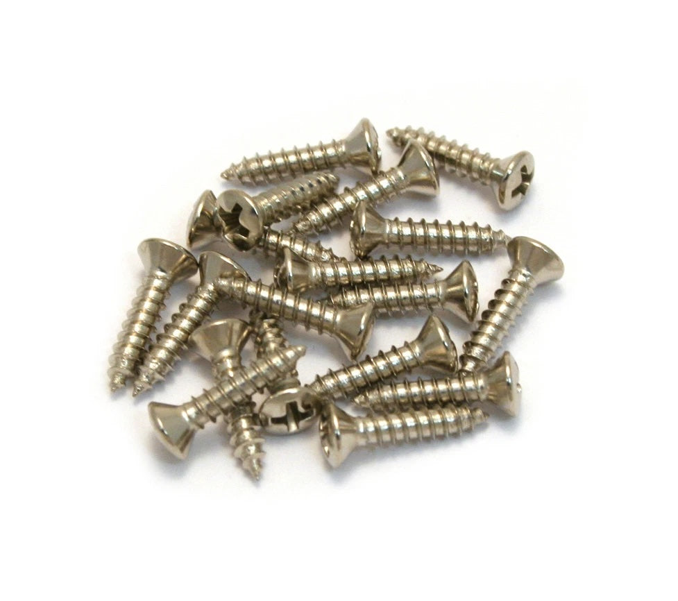 Allparts Standard Guitar Pickguard Screws, NICKEL, SET OF 20