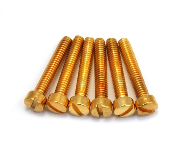 Allparts Humbucker Pickup Pole Piece Screws, Set of 6, GOLD